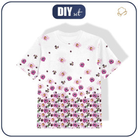 KID’S T-SHIRT - FLOWERS AND CLOVER (IN THE MEADOW) - single jersey