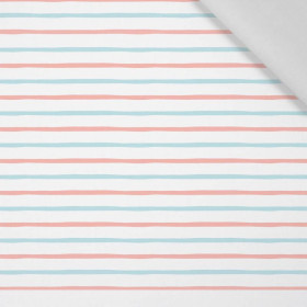 PINK - MINT STRIPES (PASTEL SKY) - Cotton woven fabric