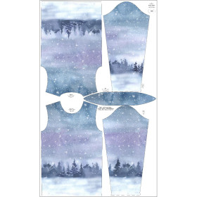 THERMO KIDS BLOUSE (BILLIE) - WINTER LANDSCAPE PAT. 2 (PAINTED FOREST) - sewing set