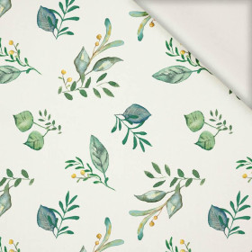 GREEN HERBARIUM / white - viscose woven fabric