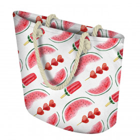 TOTE BAG - ICE CREAM AND WATERMELONS - sewing set