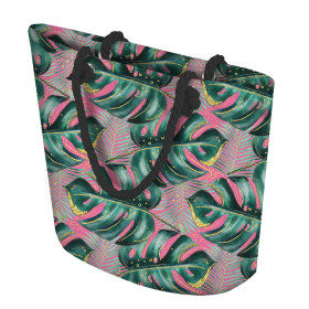 TOTE BAG - MONSTERA no. 5 / pink - sewing set