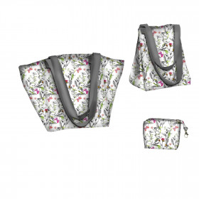XL bag with in-bag pouch 2 in 1 - MEADOW / butterflies - sewing set