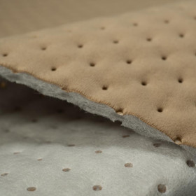BEIGE - Quilted dotted velour