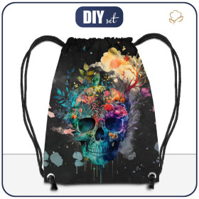 GYM BAG - WATERCOLOR SKULL - sewing set