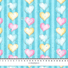PASTEL HEARTS (WONDERLAND) - Cotton woven fabric