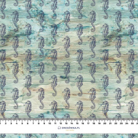 SEA HORSES (SEA ABYSS)  - single jersey with elastane 