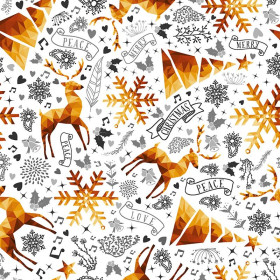 GOLDEN DEERS - Cotton woven fabric