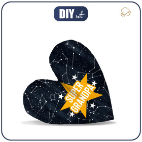 DECORATIVE PILLOW HEART - Super Grandpa / CONSTELLATIONS 