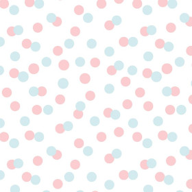 PASTEL DOTS / mint - salmon pink (PASTEL SKY)