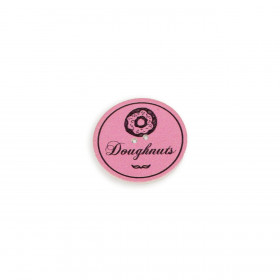 Decorative wooden button 32mm DOUGHNUTS - pink