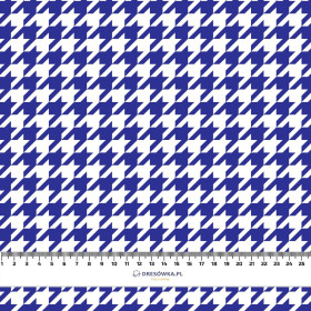 CORNFLOWER HOUNDSTOOTH / WHITE