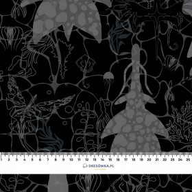 WATER WORLD  / black - looped knit fabric with elastane ITY