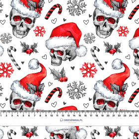 CHRISTMAS SKULLS - brushed knitwear with elastane ITY