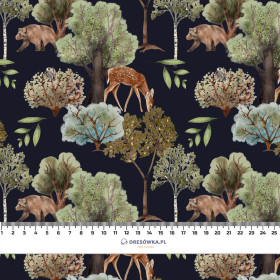DEERS AND BEARS (INTO THE WOODS)- single jersey with elastane ITY