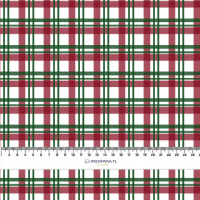 CHECK PAT. 1 / red - Cotton woven fabric