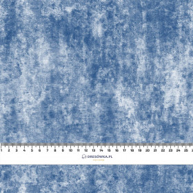 GRUNGE (blue) - looped knit fabric