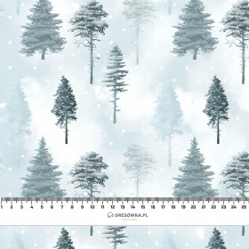 SNOWY TREES (WINTER IN THE MOUNTAINS) - brushed knitwear with elastane ITY