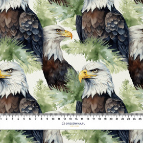 PASTEL BALD EAGLE - looped knit fabric