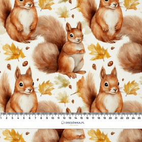 PASTEL SQUIRREL - looped knit fabric