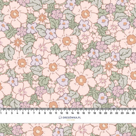 PASTEL FLOWERS PAT 2 - brushed knitwear with elastane ITY