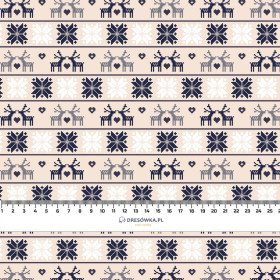 REINDEERS / sweater (WINTER TIME) / beige - looped knit fabric