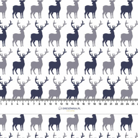 REINDEERS PAT. 4 (WINTER TIME) / white - Linen 100%