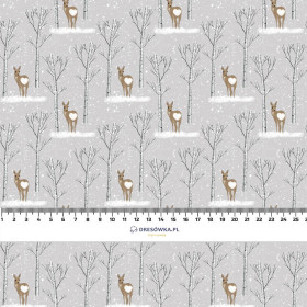 WINTER ROE DEER (WINTER) - looped knit fabric