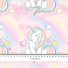 UNICORNS AND RAINBOW  pat. 2 (WONDERLAND) - Linen 100%