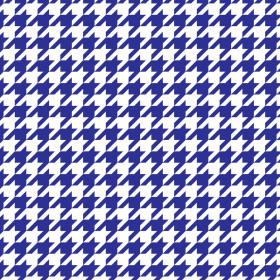 CORNFLOWER HOUNDSTOOTH / WHITE