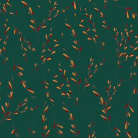 AUTUMN TWIGS / bottle green (RED PANDA’S AUTUMN)