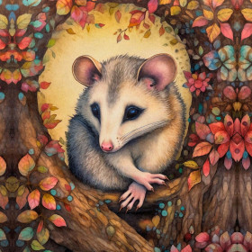 BOHO MOUSE - panel (60cm x 50cm)