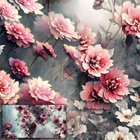 VINTAGE FLOWERS pat. 3 - PANORAMIC PANEL (80cm x 155cm)