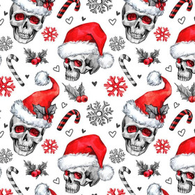 45CM CHRISTMAS SKULLS - Quilted nylon fabric 