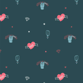 Rock N Roll heart / dark green
