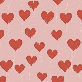 HEARTS (BALLOONS) PAT. 2 / pink (BEARS IN LOVE)