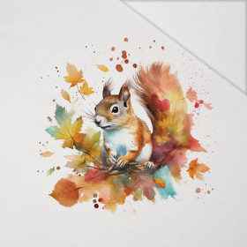 WATERCOLOR SQUIRREL - panel (75cm x 80cm) Hydrophobic brushed knit