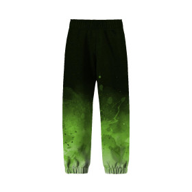 CHILDREN'S SOFTSHELL TROUSERS (YETI) - SPECKS (green) / black