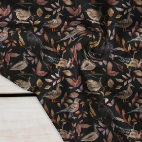 BIRDS PAT. 2 / BLACK (COLORFUL AUTUMN) - Crepe