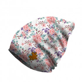 "Beanie" cap - WILD ROSE FLOWERS PAT. 1 (BLOOMING MEADOW) / Choice of sizes
