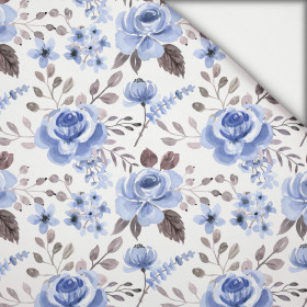 BLUE FLOWERS - light brushed knitwear
