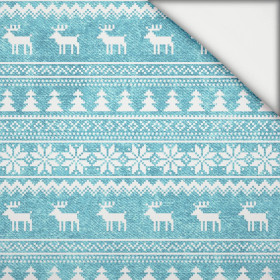 REINDEERS PAT. 2 / ACID WASH SEA BLUE - light brushed knitwear