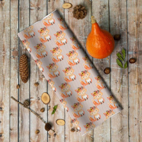 FOXES / diagonal stripes (FOXES AND PUMPKINS) - Viscose jersey