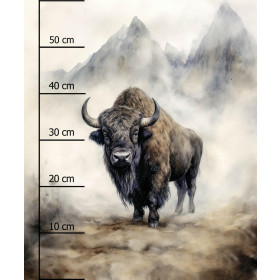 BISON -  PANEL (60cm x 50cm) brushed knitwear with elastane ITY