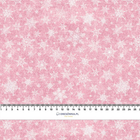 SNOWFLAKES PAT. 2 / ACID WASH ROSE QUARTZ - brushed knitwear with elastane ITY