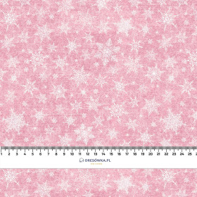 SNOWFLAKES PAT. 2 / ACID WASH ROSE QUARTZ - brushed knitwear with elastane ITY