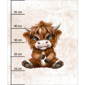 BABY BULL -  PANEL (60cm x 50cm) brushed knitwear with elastane ITY