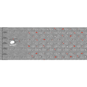 HELICOPTER (PLANES) / ACID WASH GREY - PANORAMIC PANEL (60 x 155cm)