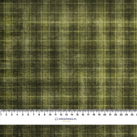 AUTUMN CHECK  / green (AUTUMN COLORS) - brushed knitwear with elastane ITY