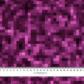 PIXELS pat. 2 / purple  - Cotton woven fabric